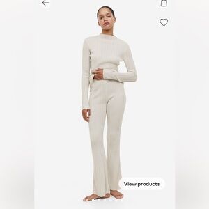 H&M RIB KNIT LOUGNE SET